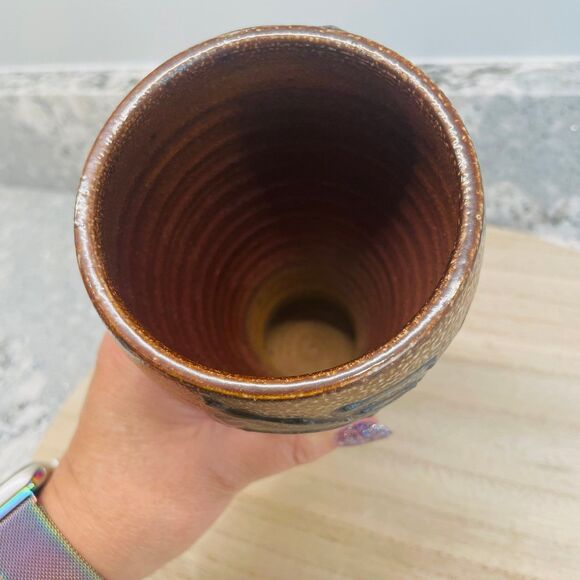 Studio Art Pottery Horse Figure Brown Vase The Owl & the Pussycat Alexandria VA - Picture 8 of 9